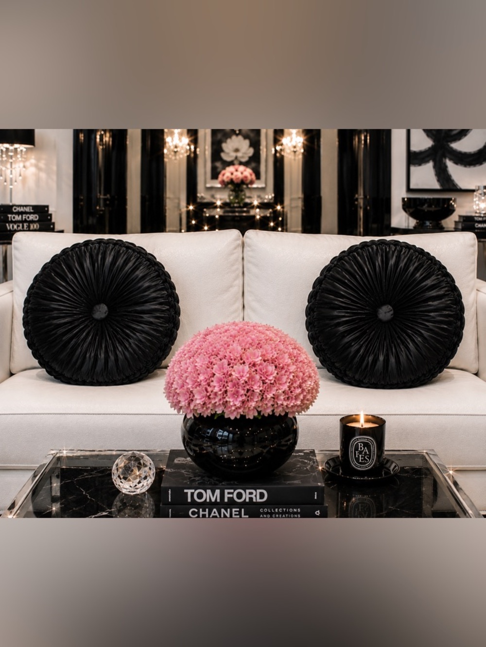 Accent Pillows (2) Black 18x18